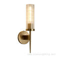 Retro bronzer textured clear glass wall light